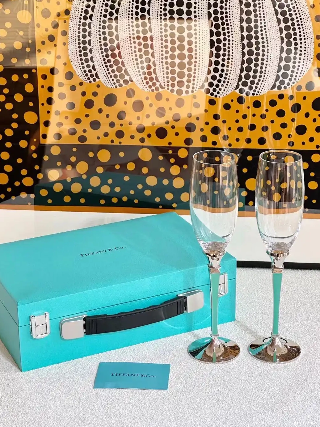 WINE SET TIFFANY GLASSWARE 0513